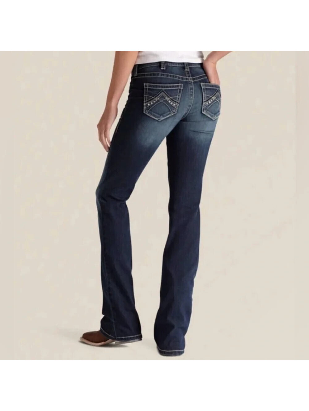 Ariat REAL Denim Spitfire Riding Jeans Blue Western Womens 34XL Bootcut NWT